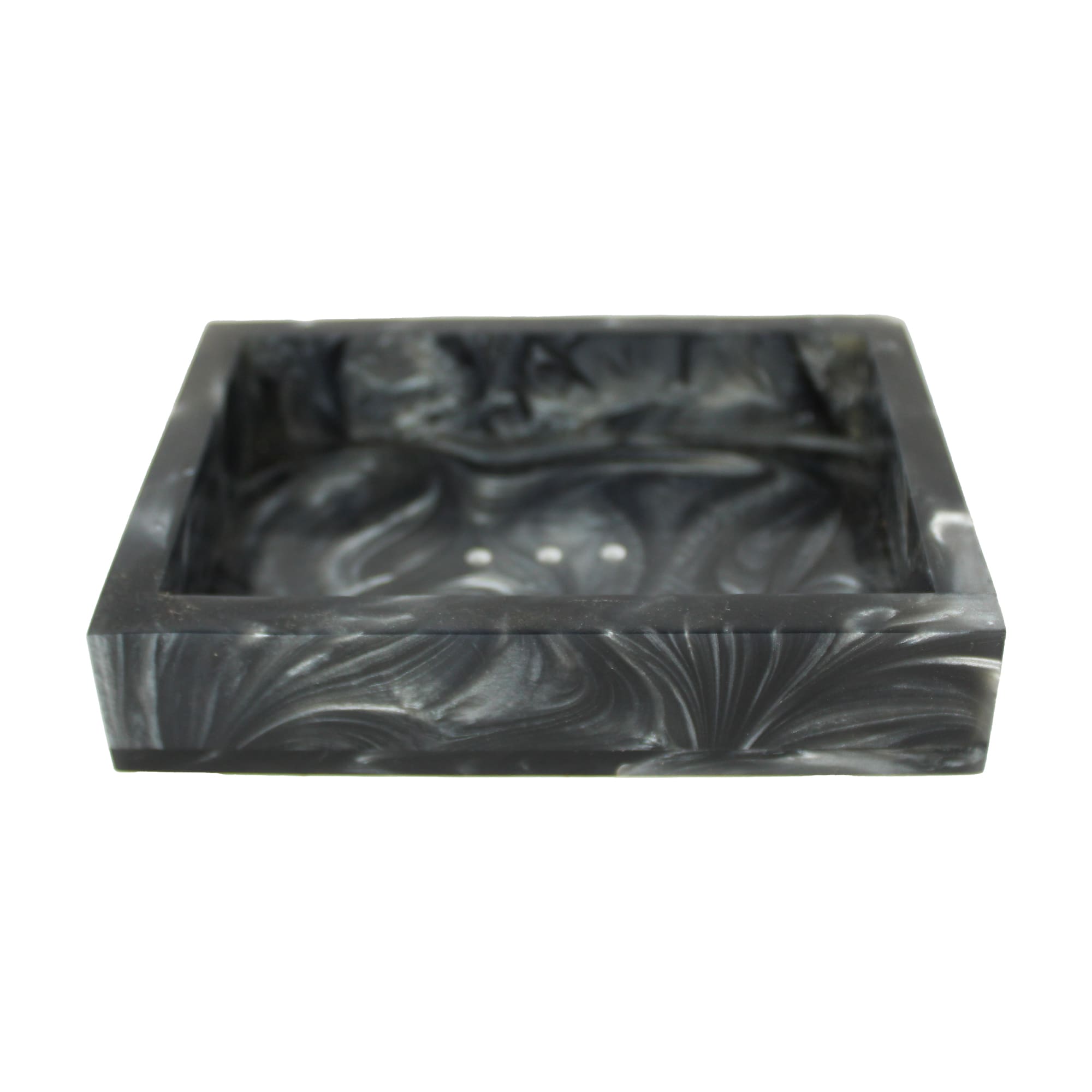 Black Resin Soap Dish